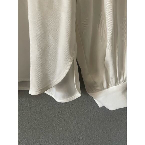 New Club Monaco Shirred Sleeve Top - Picture 7 of 9